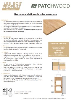 Notice utilisation Patchwood
