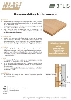 Notice utilisation 3plis