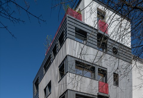 Immeuble résidentiel parisien en bardage bois