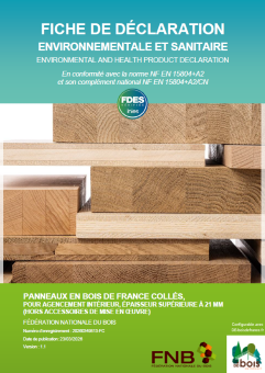 FDES Panneaux en bois de france collés >21mm