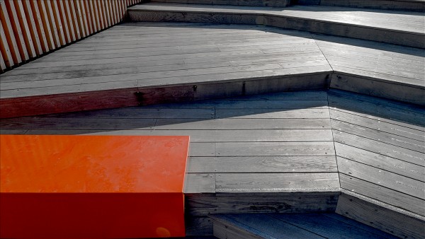 Escalier terrasse du Parc Icade