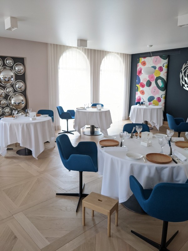 Le parquet du restaurant étoilé Frederic Doucet