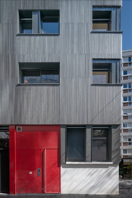 Immeuble résidentiel parisien en bardage bois